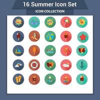 Summer beach items collection vector