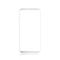 Nuevo estilo moderno de teléfono inteligente móvil realista. vector smartphone aislado sobre fondo blanco.