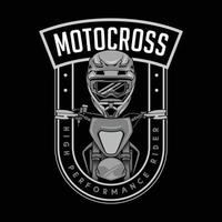 motocross with a motorcycle and helmet symbol.premium vector