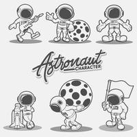 character astronaut.premium vector