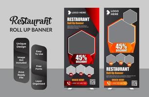 Roll up banner design template abstract design set vector