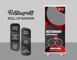 Roll up banner design template modern x-banner vector