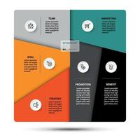 Segmentation work and functions explanation. Analyze different business processes. vector