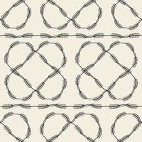 seamless fabic pattern background with monochrome leaves frame vector