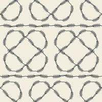 seamless fabic pattern background with monochrome leaves frame vector