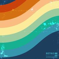 Retro design background with vintage color stripes. Vector illustration