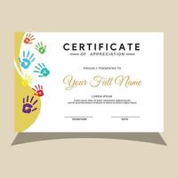 Certificate of appreciation template. Clean modern Certificate border template vector