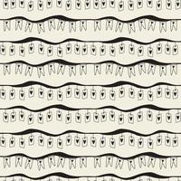 seamless valentine day pattern background with monochrome hand draw flag of love vector