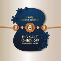 Rakhi design for Happy Raksha Bandhan background vector