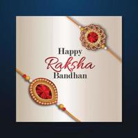 Floral rakhi with creative background vector