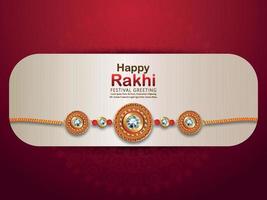Rakhi design for Happy Raksha Bandhan background vector