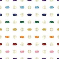 seamless rainbow glitter dot from oval shape pattern background vector