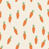 seamless hand draw carrot glitter pattern background vector