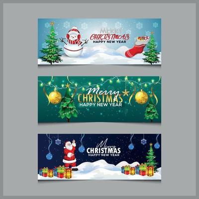 Merry Christmas banners