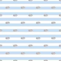 seamless silver glitter dot from oval shape pattern on stripe background vector