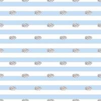 seamless silver glitter dot from oval shape pattern on stripe background vector