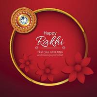 Rakhi design for Happy Raksha Bandhan background vector