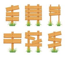 wooden sign set collection vector