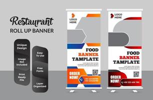 Roll up banner design template modern x-banner set vector