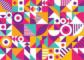 Colorful abstract geometric shape mosaic background vector