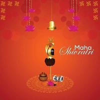 Maha shivratri elegant element and banner vector