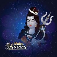 Maha shivratri celebration greeting vector