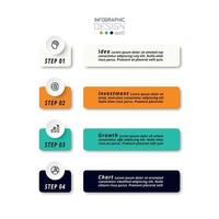 Information and work plans with square labels. Can be used for business, education and reporting. vector