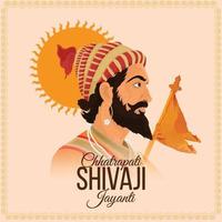 ilustración creativa de la celebración de shivaji jayanti vector