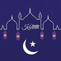 Ramadan kareem greeting card vector