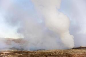 Geysers Sol de Manana in Bolivia photo