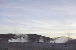 Geysers Sol de Manana in Bolivia photo