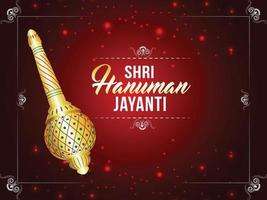 Shri hanuman jayani background design vector