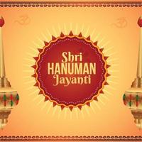 Shri hanuman jayani background design vector