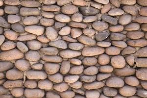 Round cobblestone wall