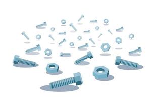 screws and nuts background vector illustration