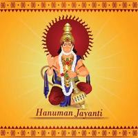 Lord hanuman illustration and background vector