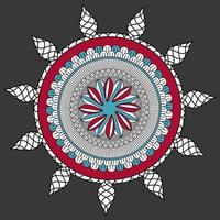 Circular Pattern In Form Of Mandala, Decorative Ornament In Oriental Style, Ornamental Mandala Design Background Free Vector