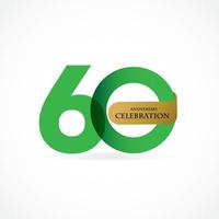 60 Year Anniversary Vector Template Design Illustration