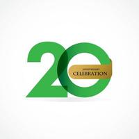 20 Year Anniversary Vector Template Design Illustration