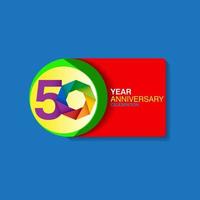 50 Year Anniversary Vector Template Design Illustration