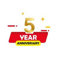 5 Year Anniversary Vector Template Design Illustration