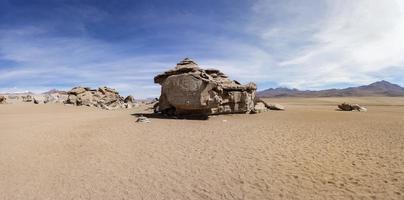 Rock formations of Dali desert in Bolivia photo