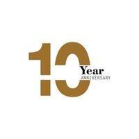 Anniversary Logo Vector Template Design Illustration gold and white