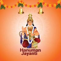 Hanuman jayanti celebration background vector