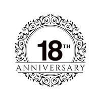 18 Year Anniversary Set Vector Template Design Illustration