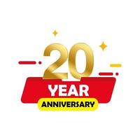 20 Year Anniversary Set Vector Template Design Illustration