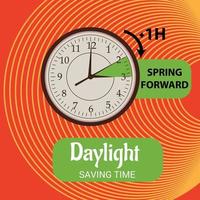 Vector illustration of a Banner for Change your clocks message for Daylight Saving Time.