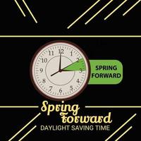 Vector illustration of a Banner for Change your clocks message for Daylight Saving Time.