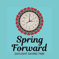 Vector illustration of a Banner for Change your clocks message for Daylight Saving Time.