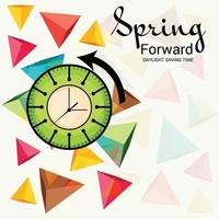 Vector illustration of a Banner for Change your clocks message for Daylight Saving Time.